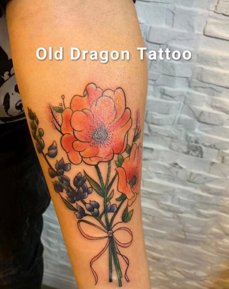 罂粟花纹身图片