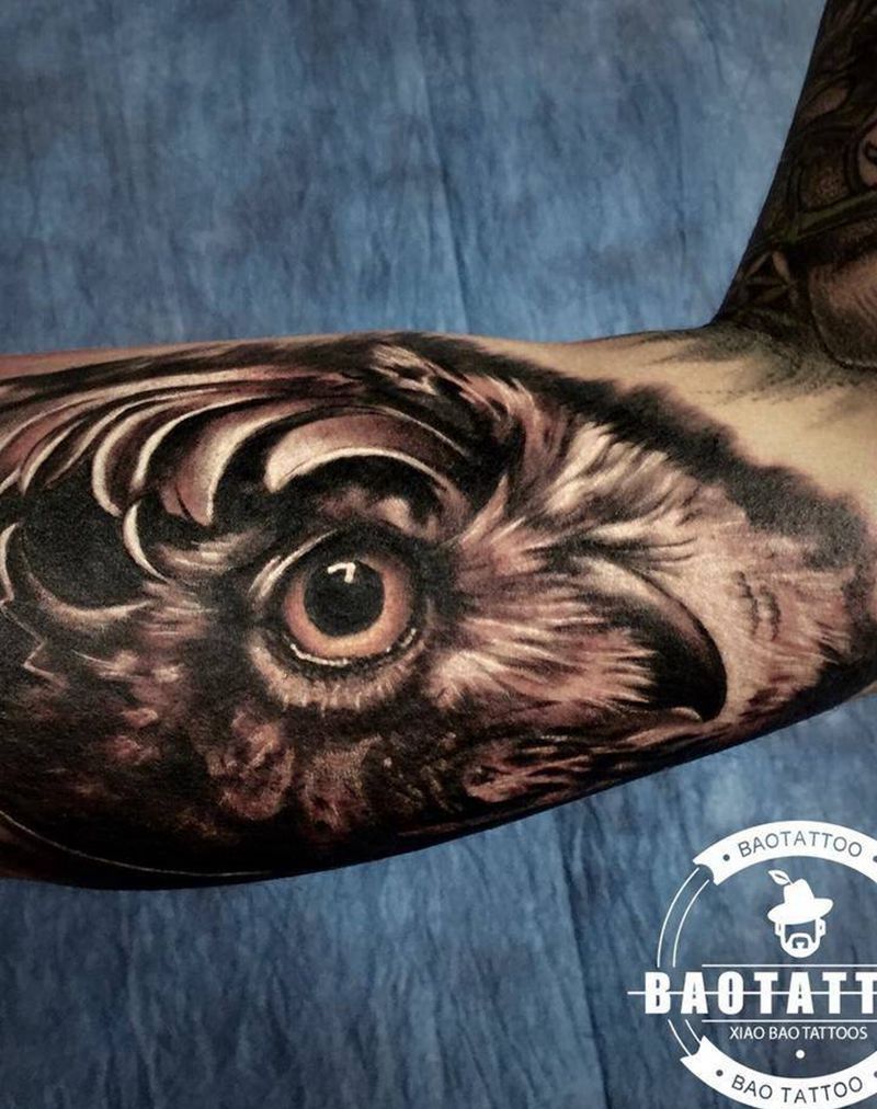 猫头鹰纹身图片