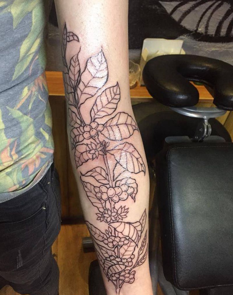 咖啡树纹身图片