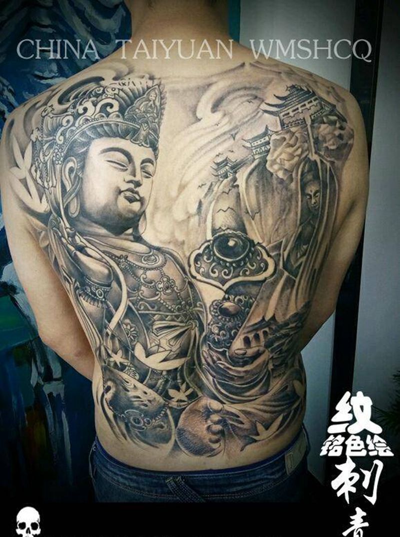 文殊菩萨，走一个纹身图片