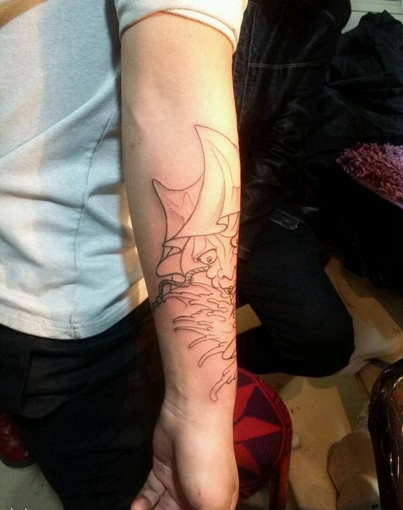 班诺纹身图片_手臂手部传统习俗清新鬼神纹身图案