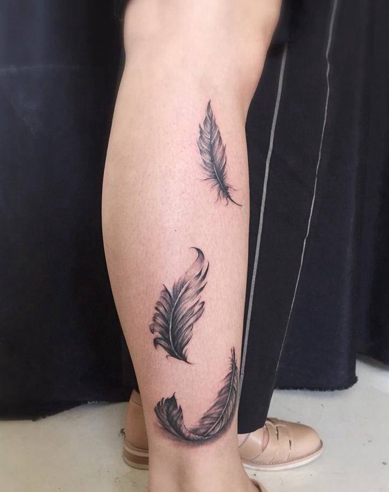 羽毛纹身图片
