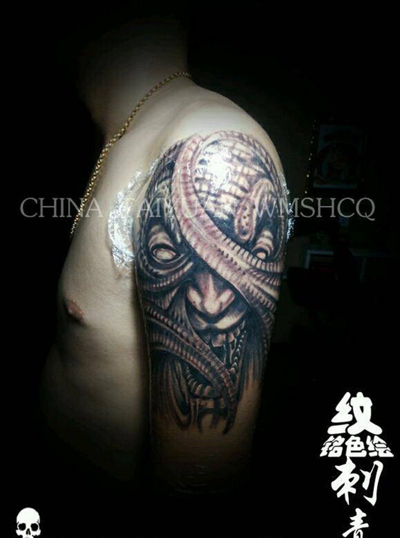 鬼头纹身图片