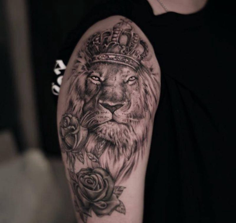 狮子纹身图片