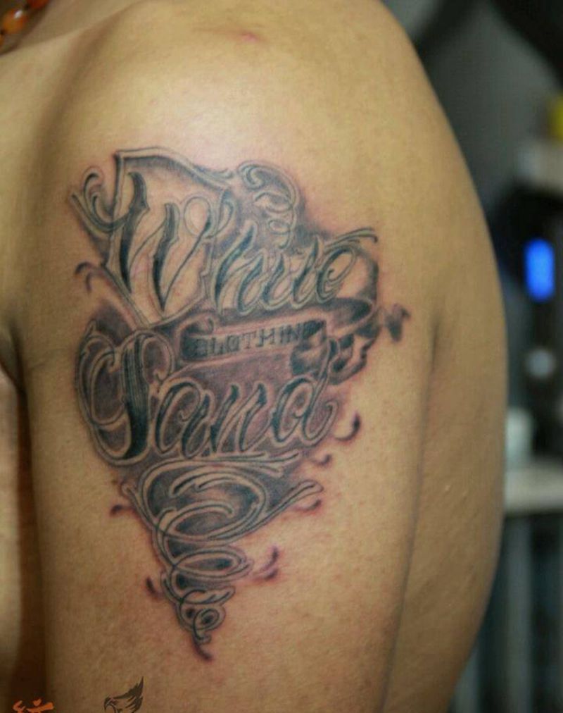 欧美英文纹身图片_肩部胸部手臂欧美几何字符纹身图案