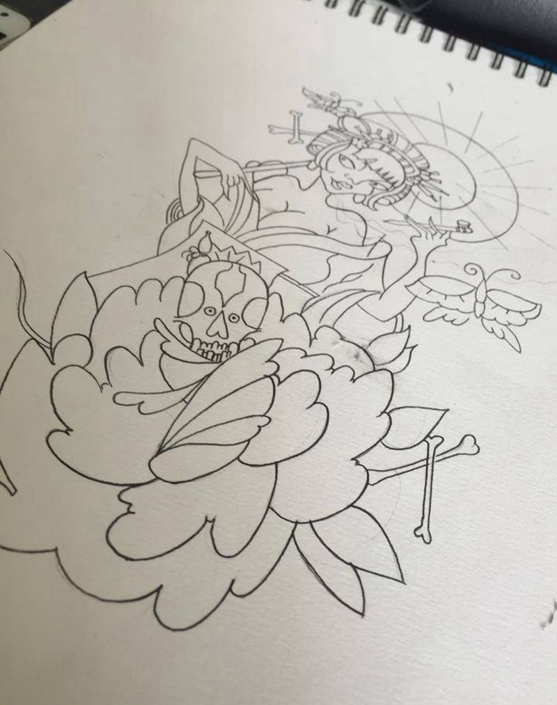 未完成纹身图片