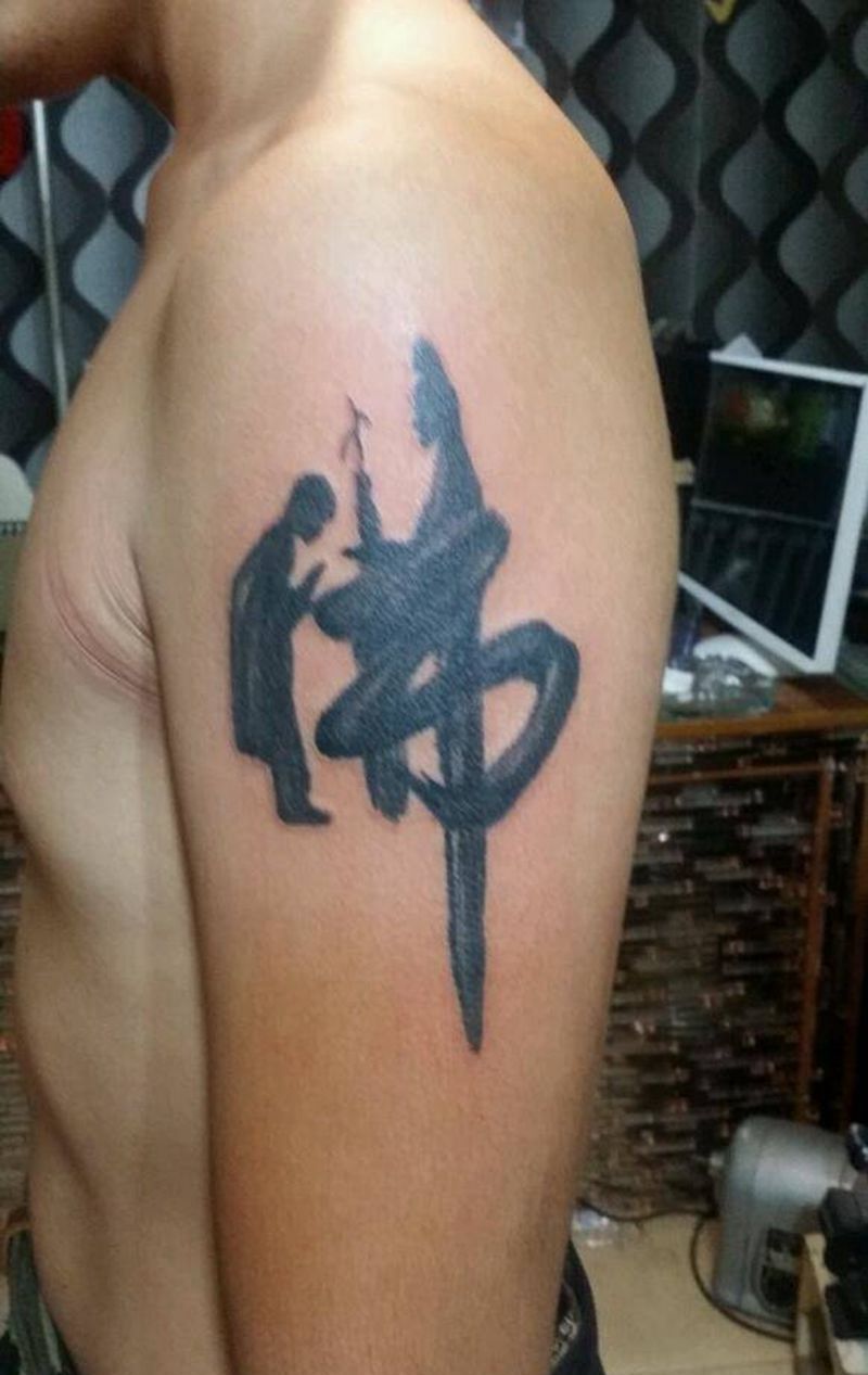 佛度众生纹身图片_肩部胸部手臂习俗宗教成品纹身图案