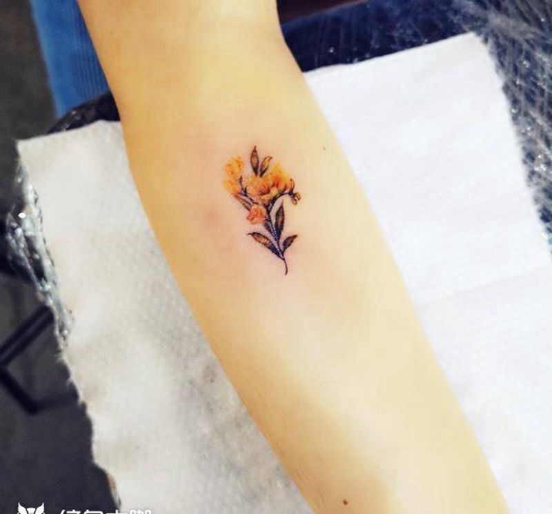 小花纹身图片