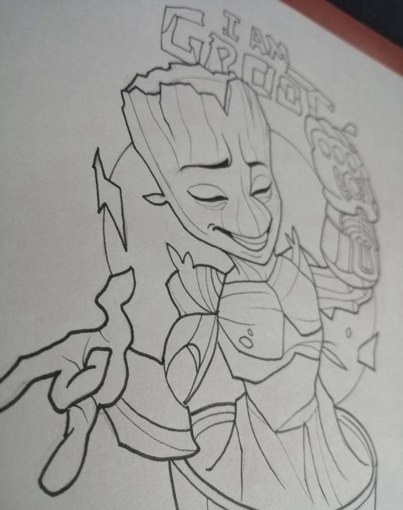 欧美小图手稿纹身图片_New School纹身图案