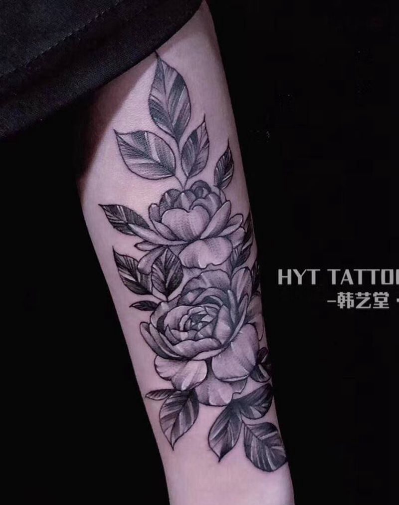 素花纹身图片_手臂纹身图案