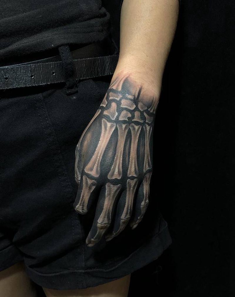 手背纹身图片_手部纹身图案