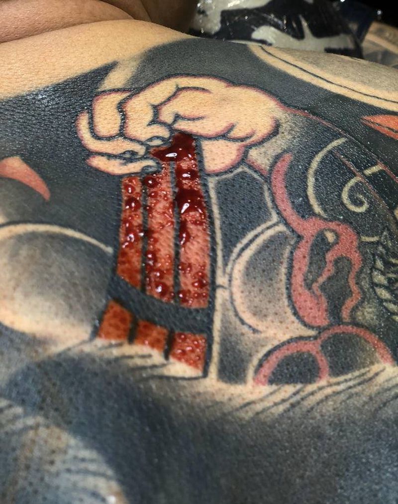 ..纹身图片_背部老传统纹身图案