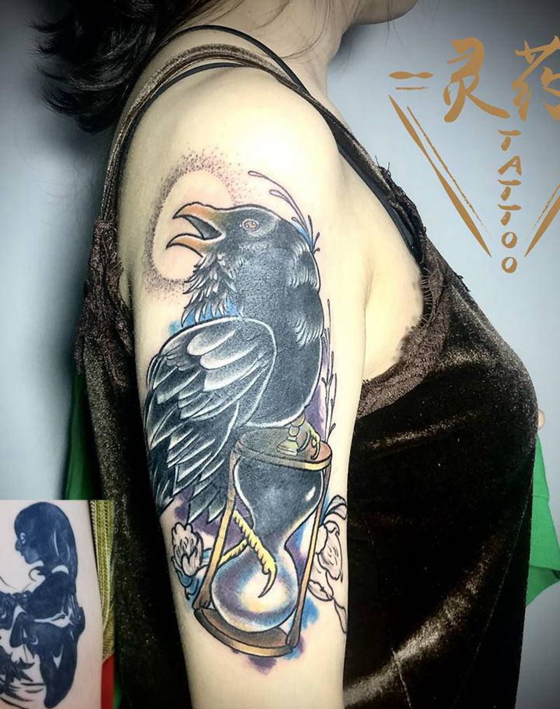 盖中盖纹身图片_手臂纹身图案