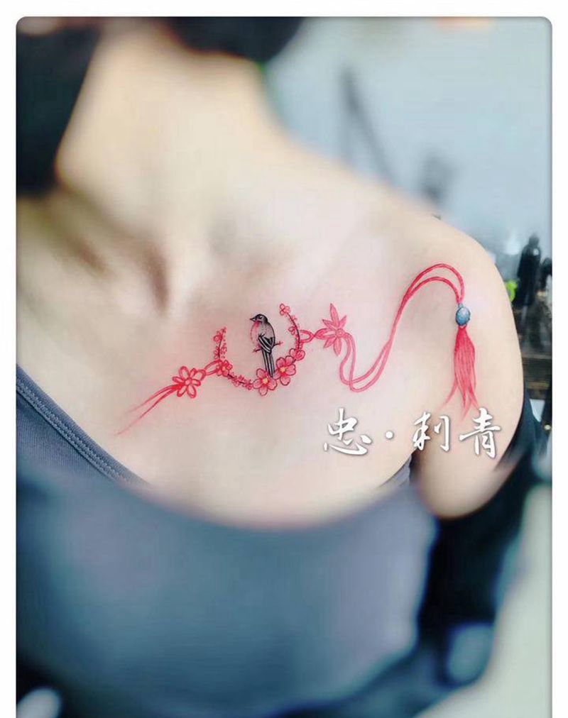 中国风小图纹身图片_肩部纹身图案