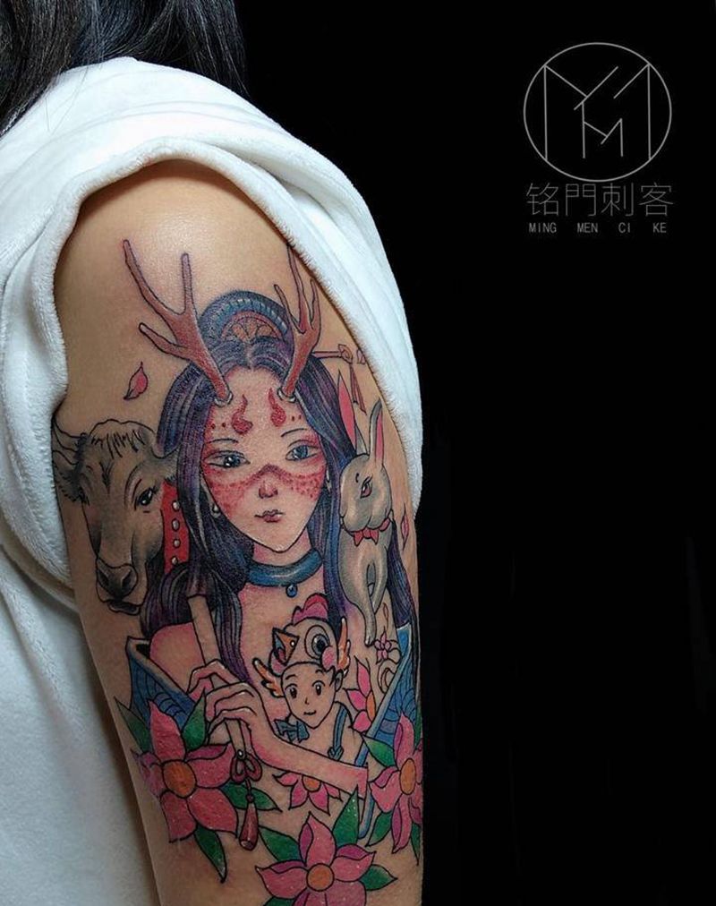 幸福的一家人纹身图片_手臂纹身图案