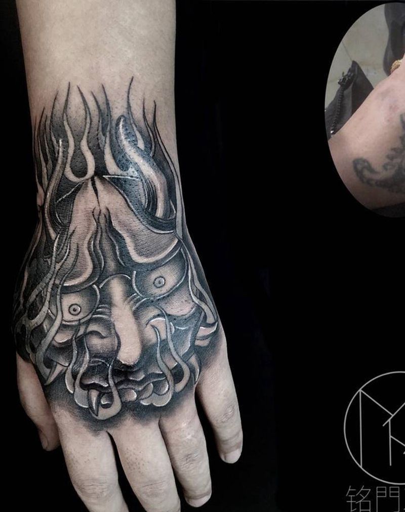 遮盖纹身图片_手部纹身图案