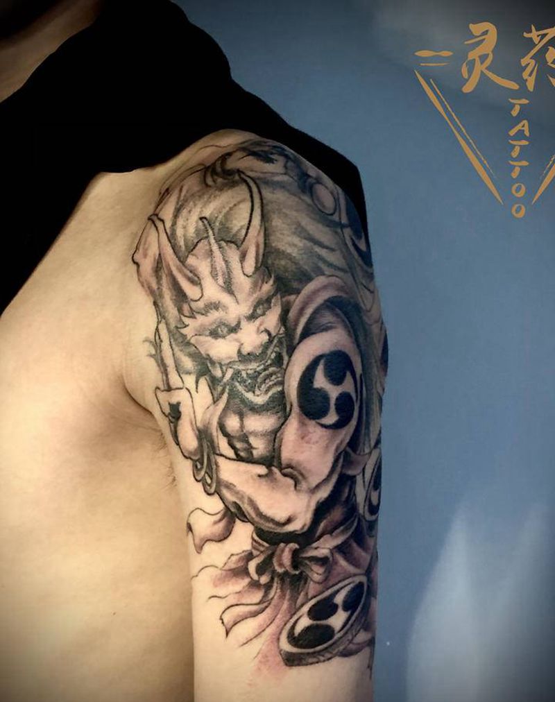 雷神纹身图片_手臂纹身图案