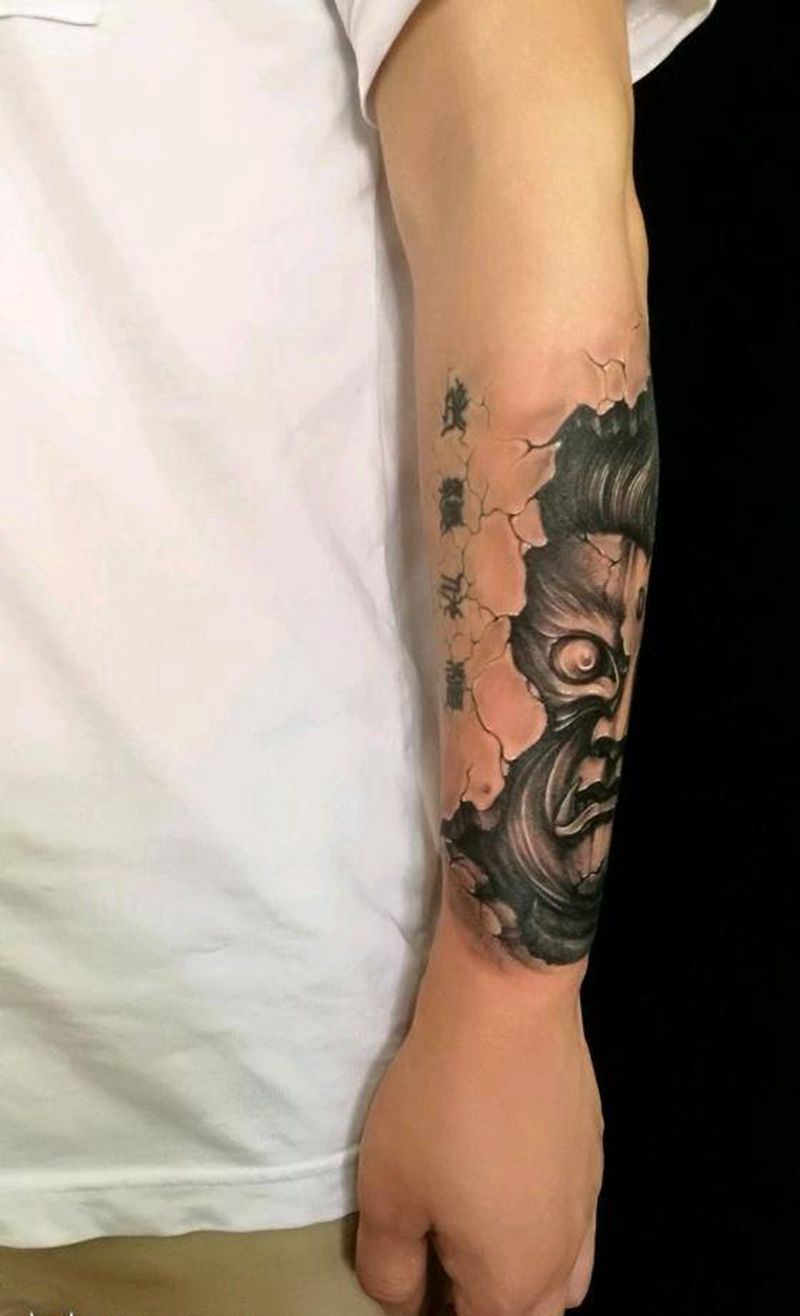 《一念间》纹身图片_手臂习俗宗教原创成品纹身图案