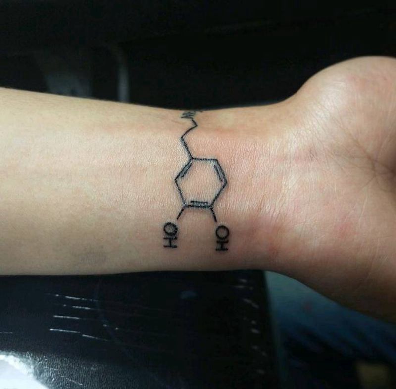 化学元素纹身图片_传统几何原创成品手稿纹身图案