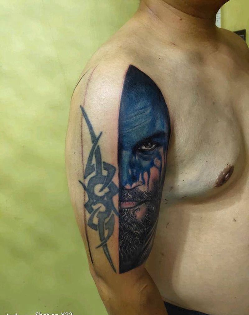 魔兽纹身图片_手臂欧美写实纹身图案