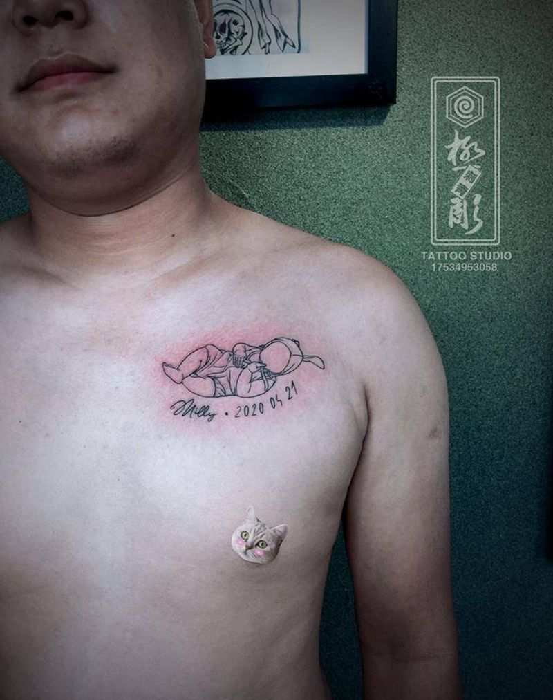 父爱纹身图片_简笔画纹身图案