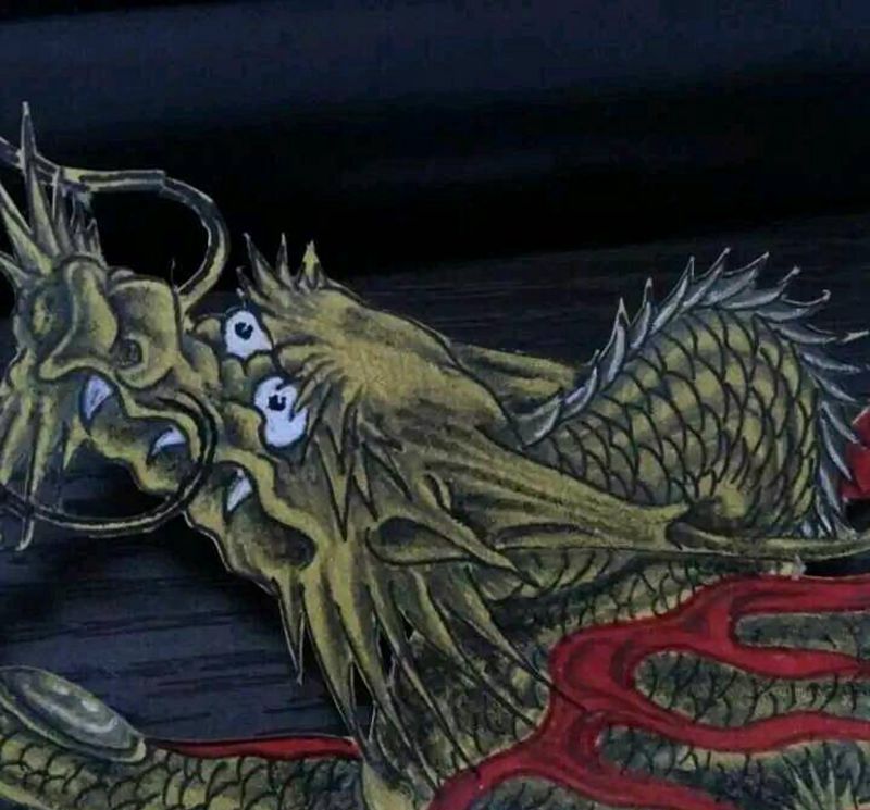 绘画:龙抬头纹身图片_传统动物龙手稿插画纹身图案