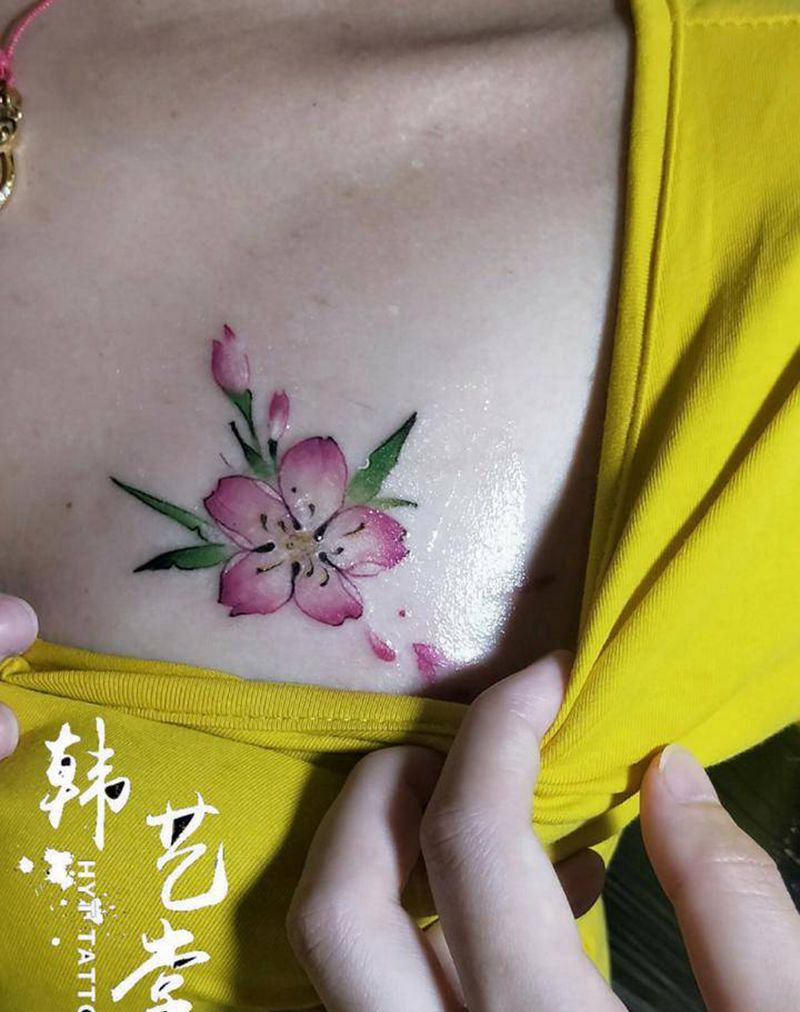 一朵小花 花纹身图片