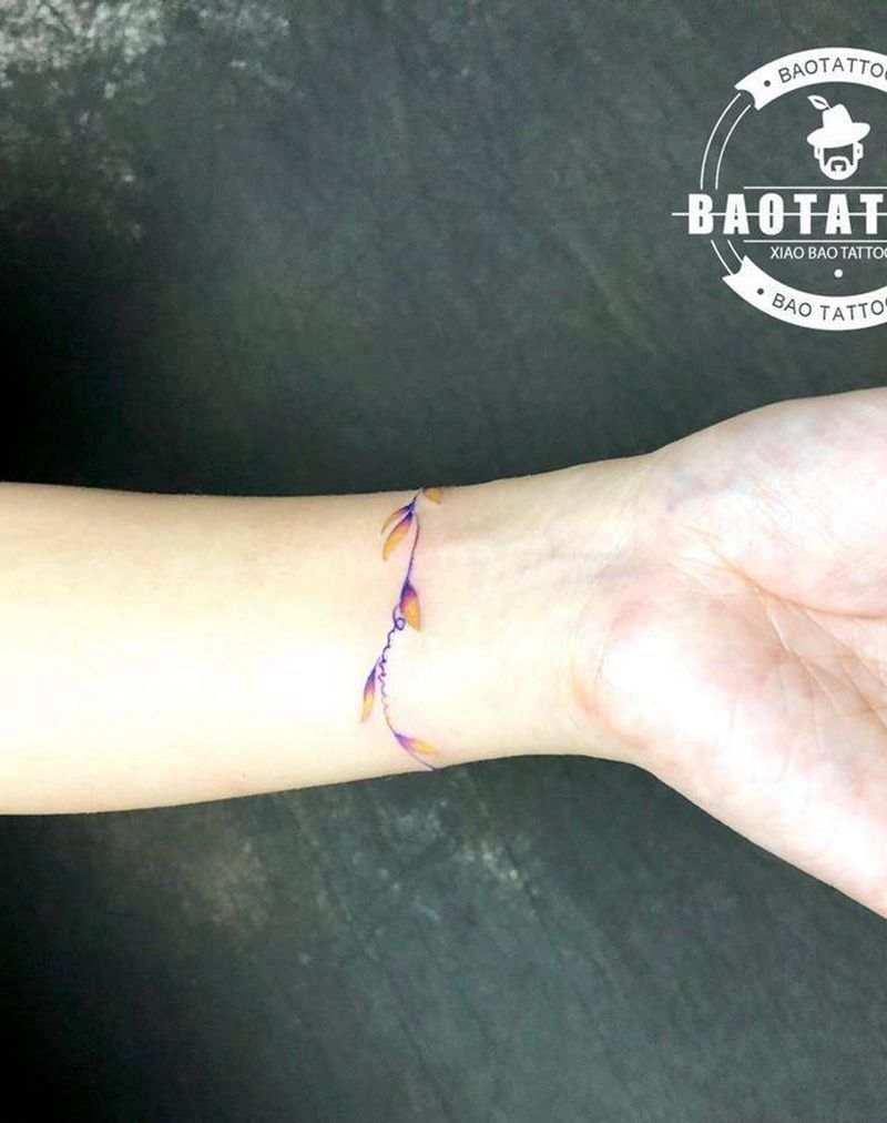 手环纹身图片_手臂花纹身图案