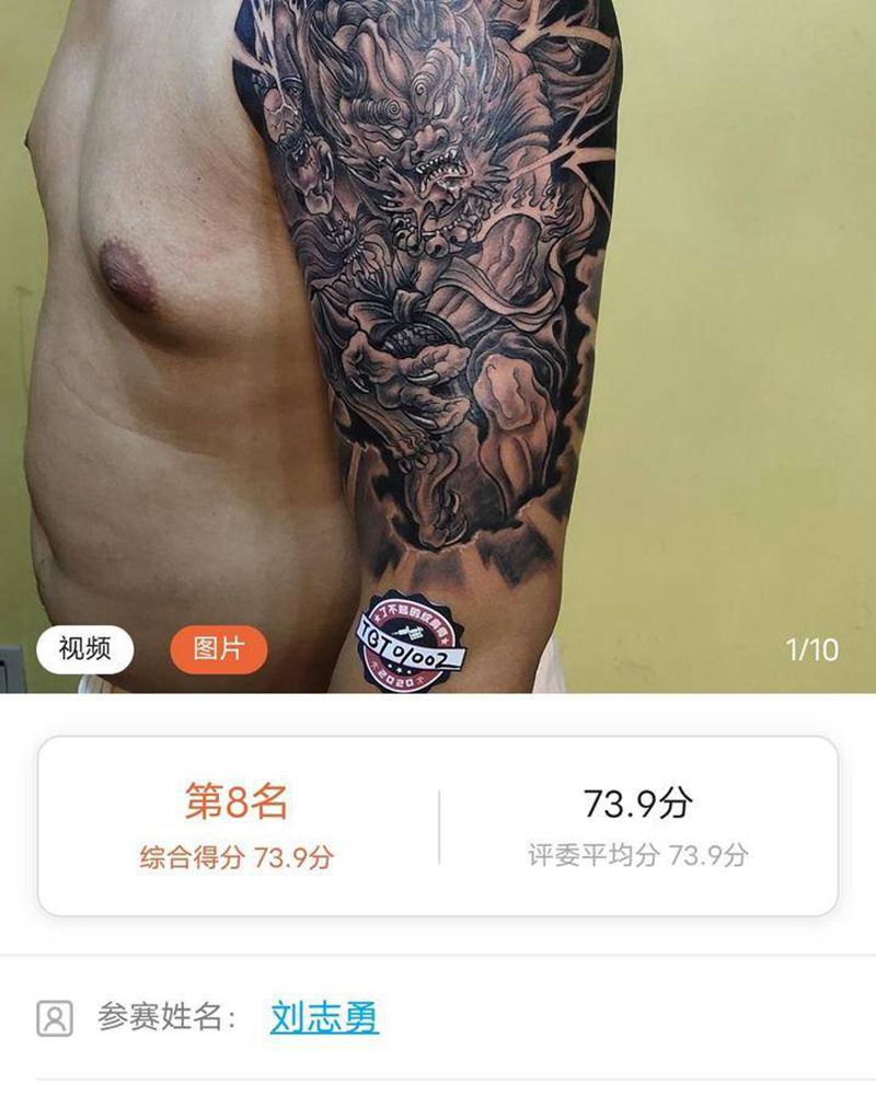 去年的成绩纹身图片_手臂背部新传统纹身图案