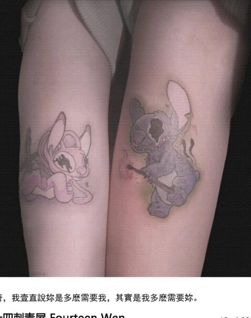 史迪仔纹身图片_手臂New School纹身图案