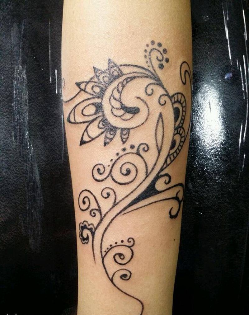 小图腾纹身图片_手臂传统几何成品手稿纹身图案