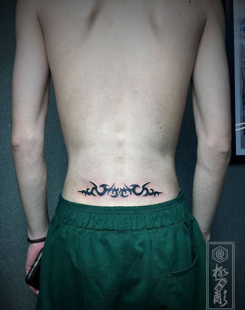 图腾纹身图片_腰部图腾纹身图案