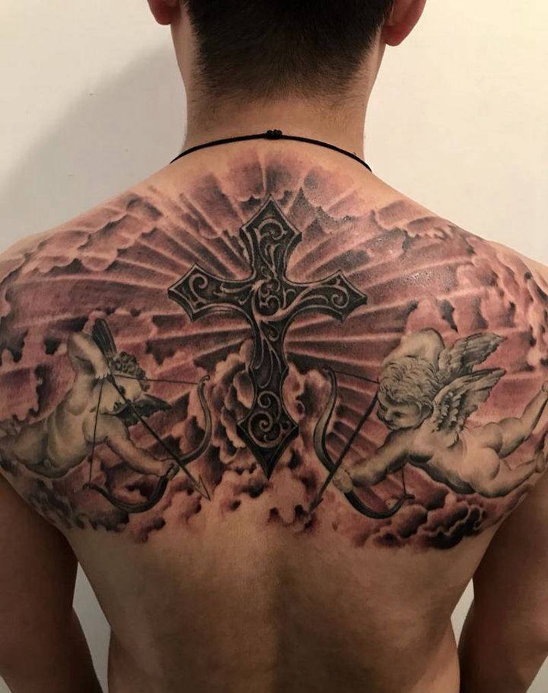 爱神丘比特纹身图片_成品欧美原创纹身图案