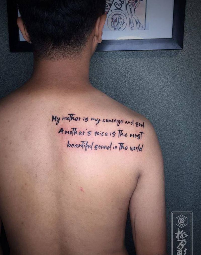 字母纹身图片_背部英文字纹身图案