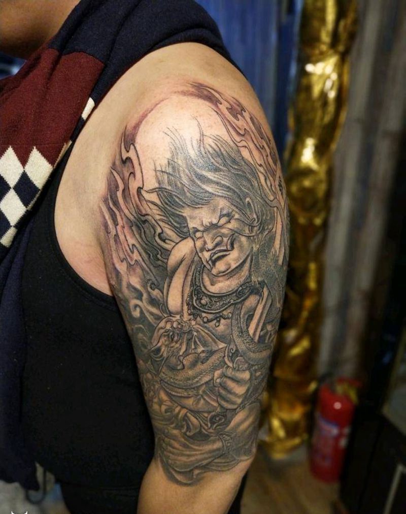 不动明王纹身图片
