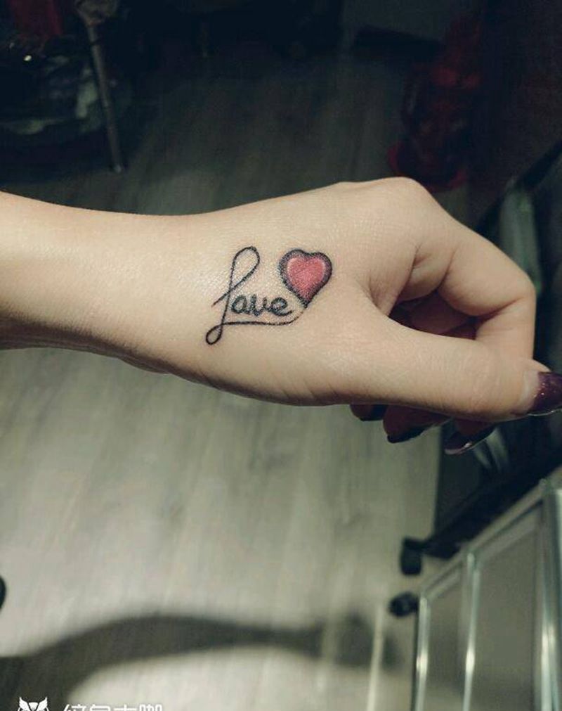 修改旧桃心，小清新纹身图片