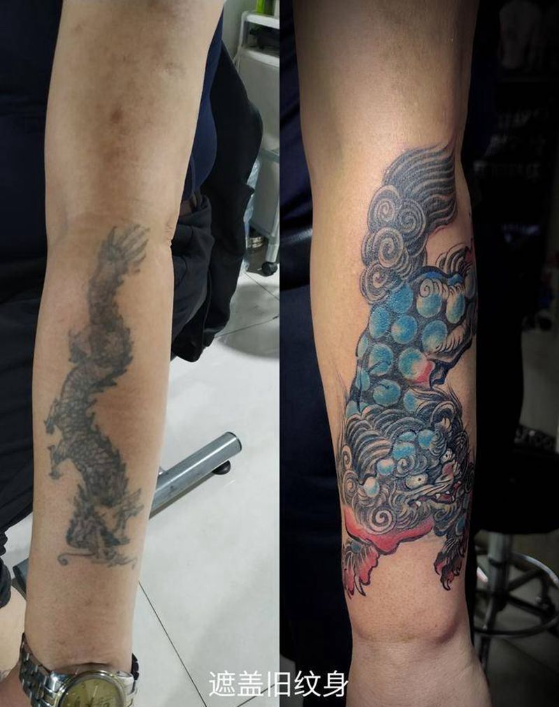 遮盖纹身纹身图片_手臂新传统纹身图案
