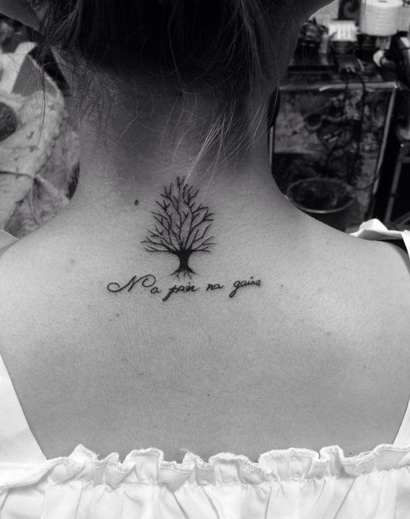 小树苗纹身图片