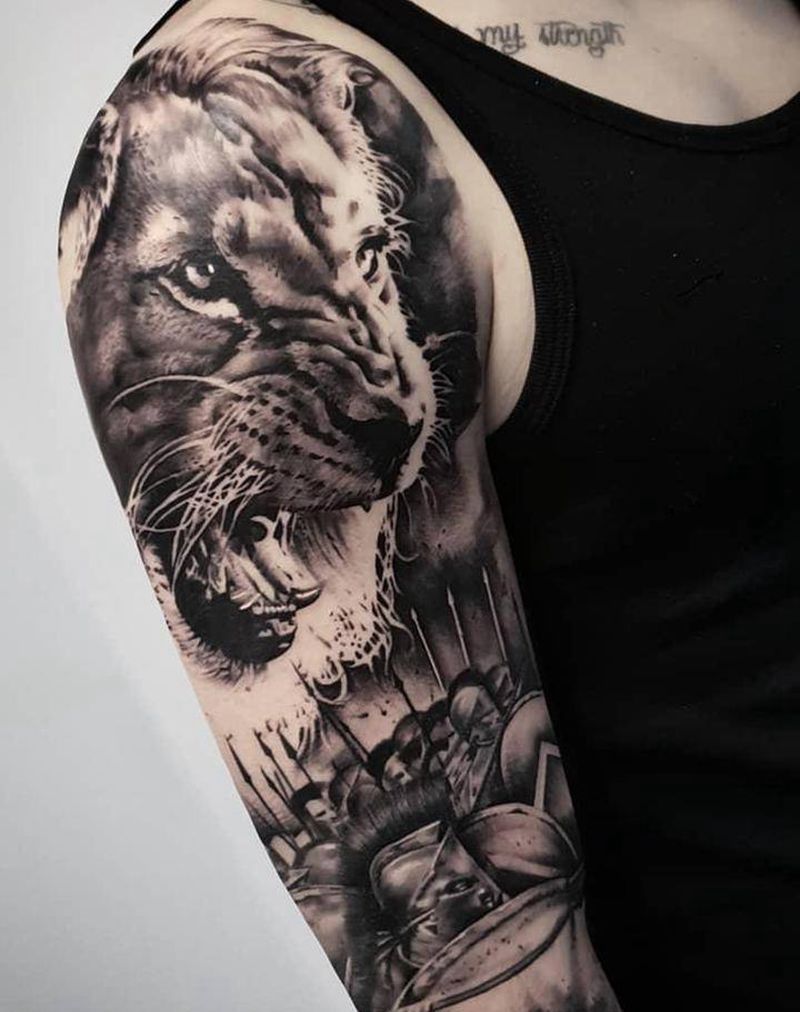 国外纹身作品欣赏纹身图片_手臂腿部欧美写实新传统纹身图案