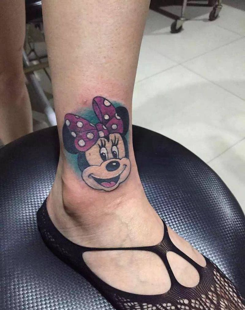 遮盖纹身图片_成品脚部传统清新动物纹身图案