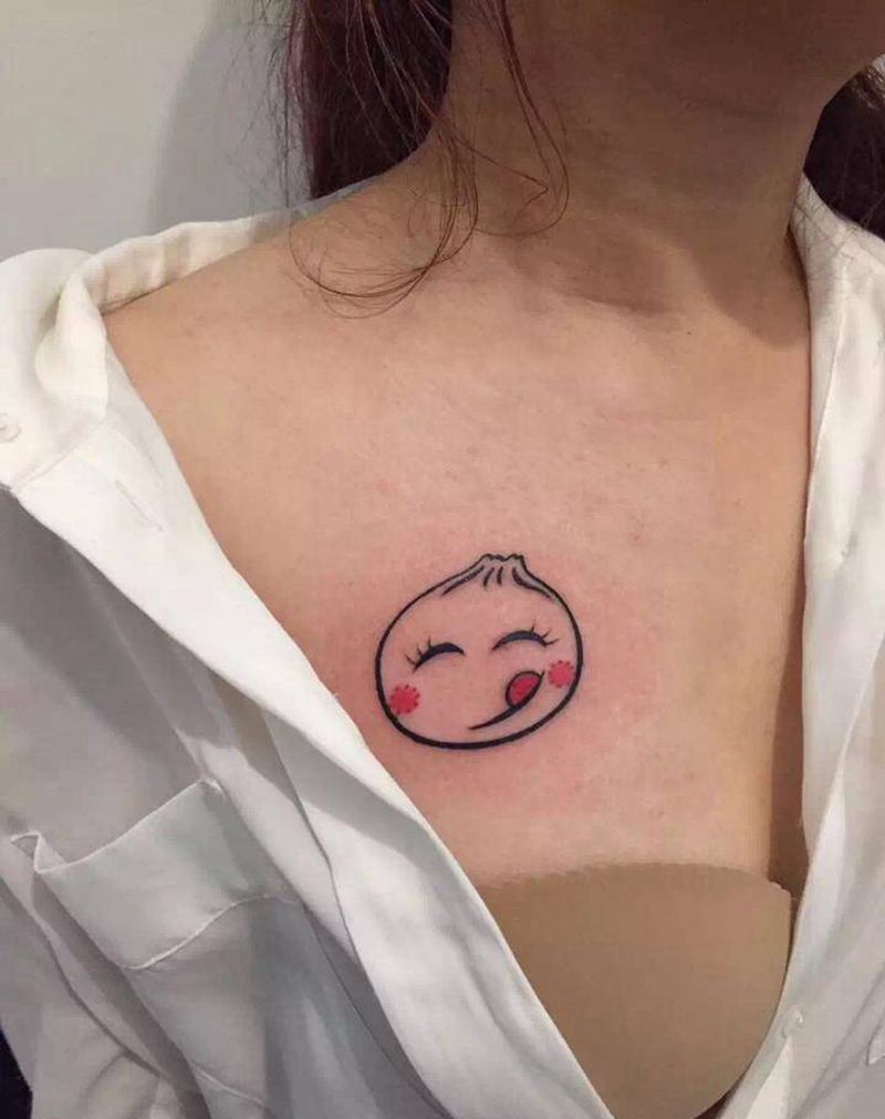 超级小清新纹身图片_成品胸部脚部清新原创几何纹身图案