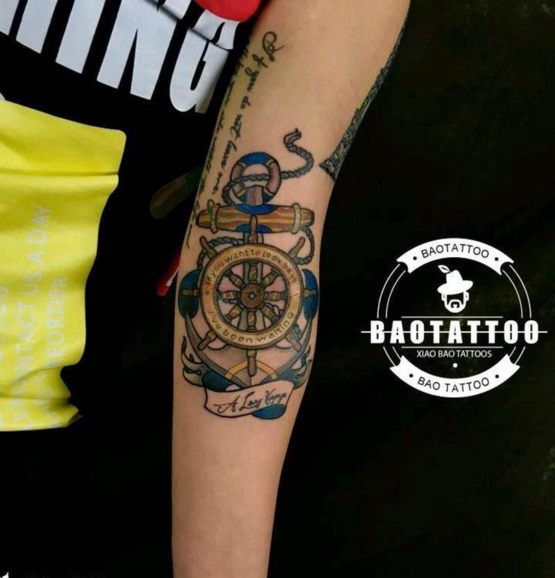 远航纹身图片_手臂欧美成品纹身图案