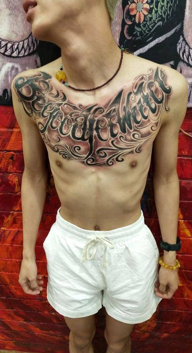 花体字纹身图片