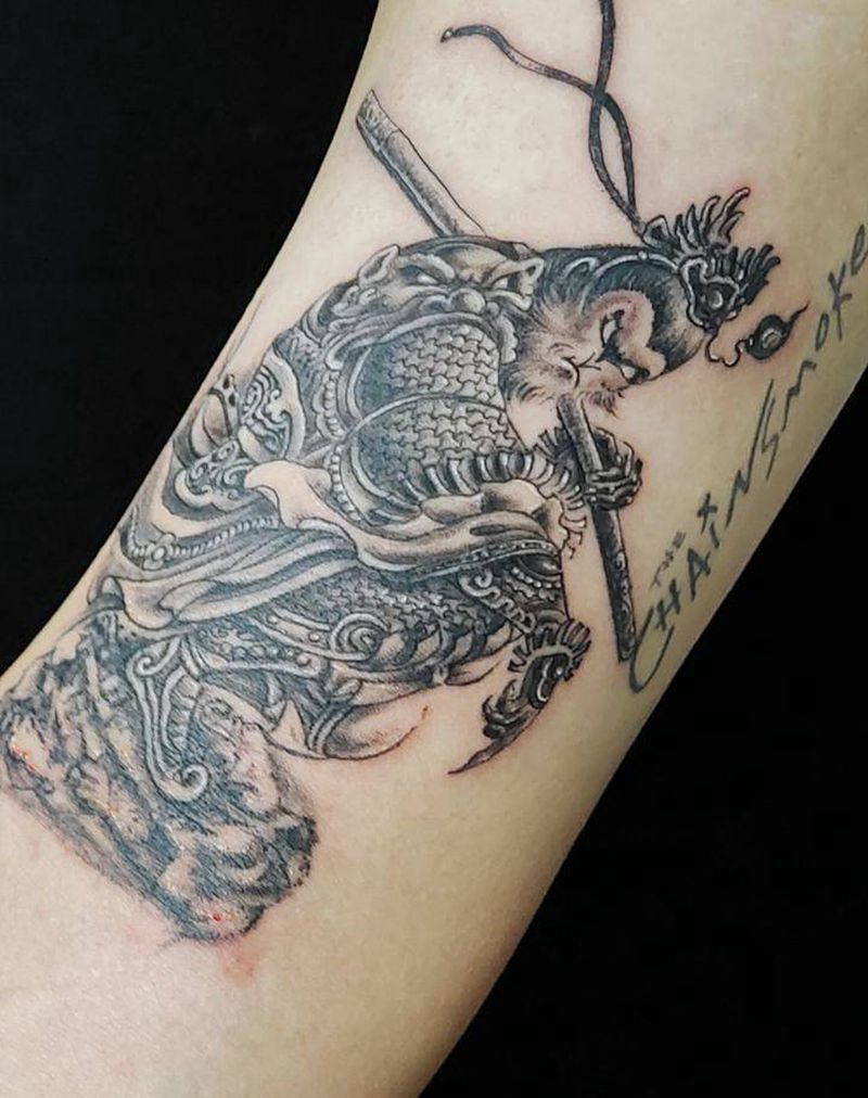 孙悟空纹身图片_手臂新传统纹身图案