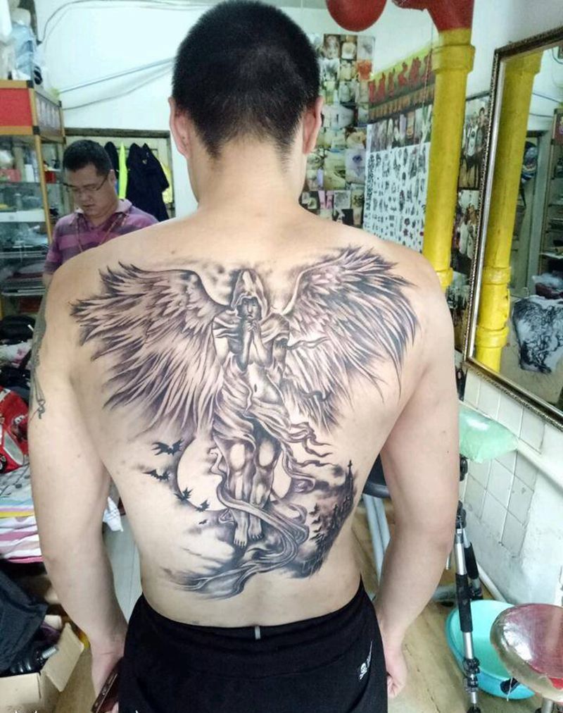 天使之翼纹身图片