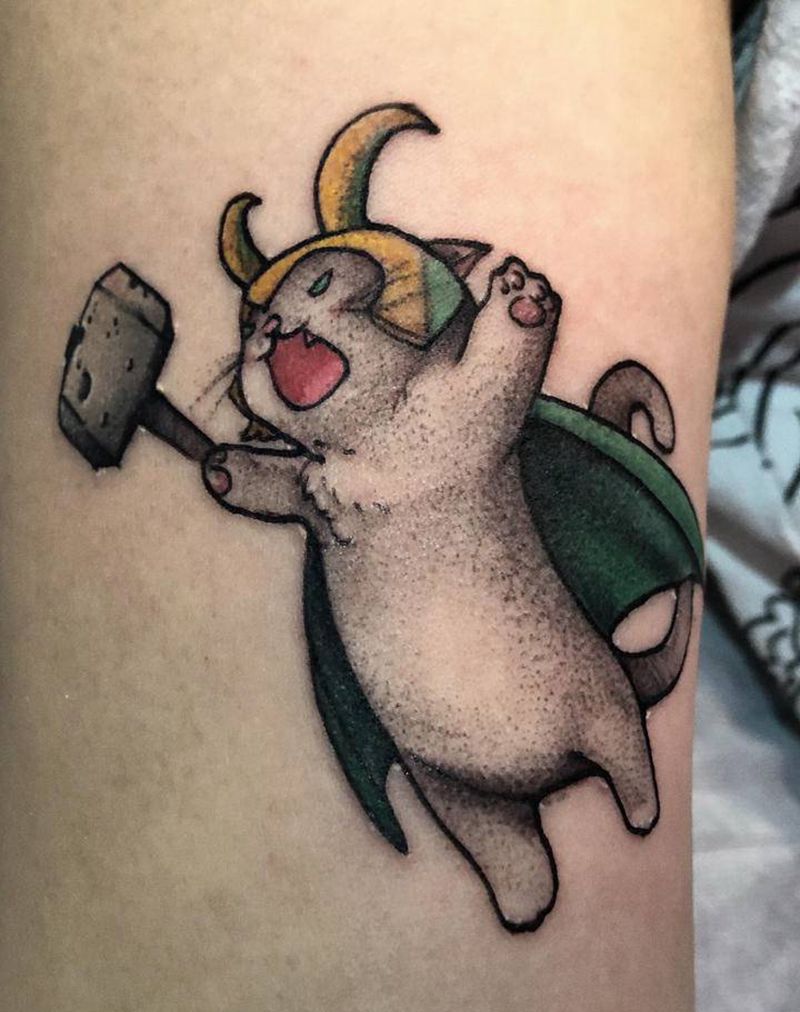 喵吼～纹身图片_手臂纹身图案