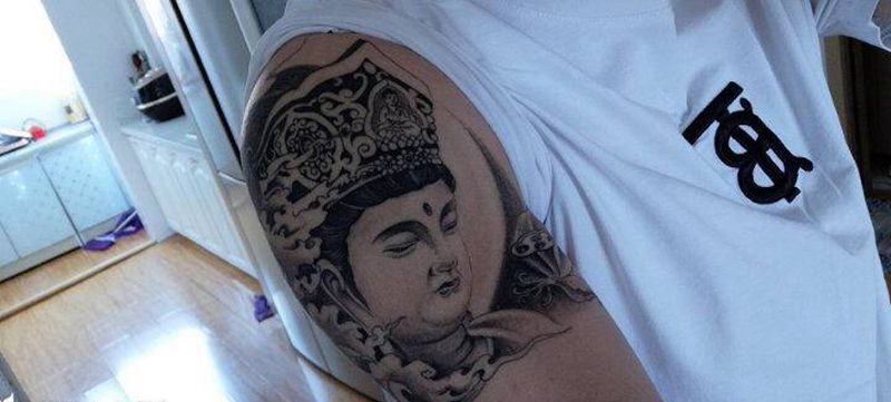 普贤菩萨纹身图片_新传统纹身图案