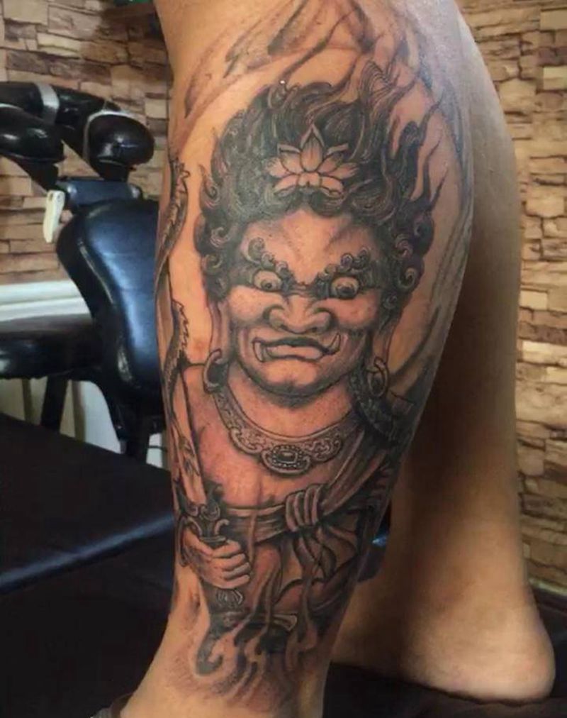 明王纹身图片_新传统纹身图案