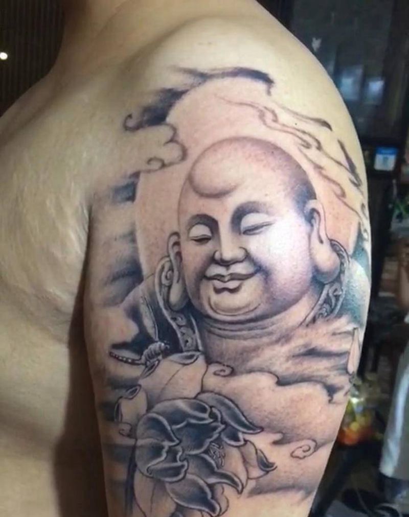 弥勒佛弥勒佛纹身图片_新传统纹身图案