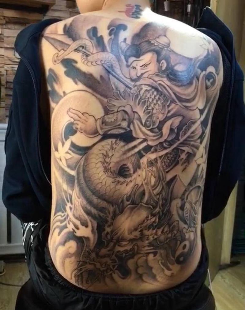 三太子纹身图片_新传统纹身图案